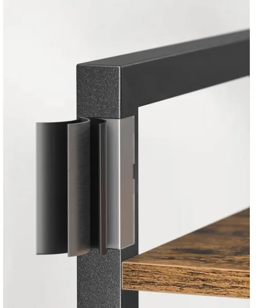 Bibliotecă NAVARO, maro/neagră