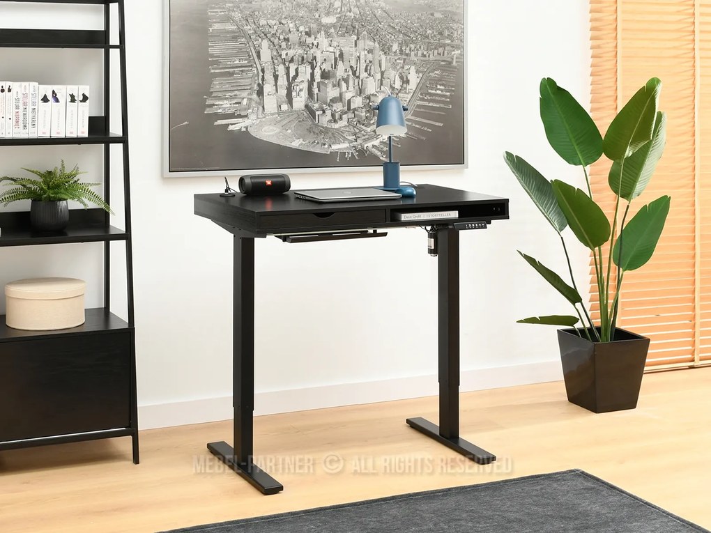 Masă PC Osto 100 (lemn negru + alb). 1109818