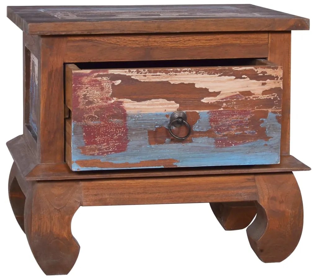 289056 vidaXL Noptieră, 45x35x40 cm, lemn de tec reciclat