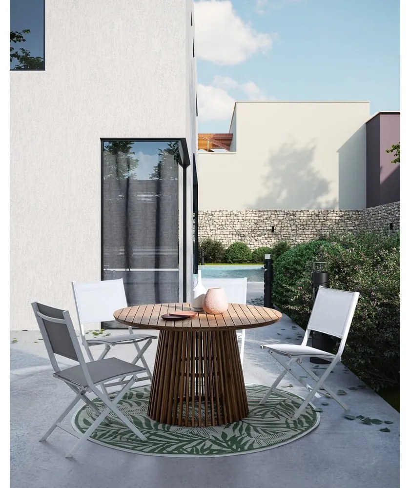 Scaun de grădină alb din metal Elin – Bizzotto