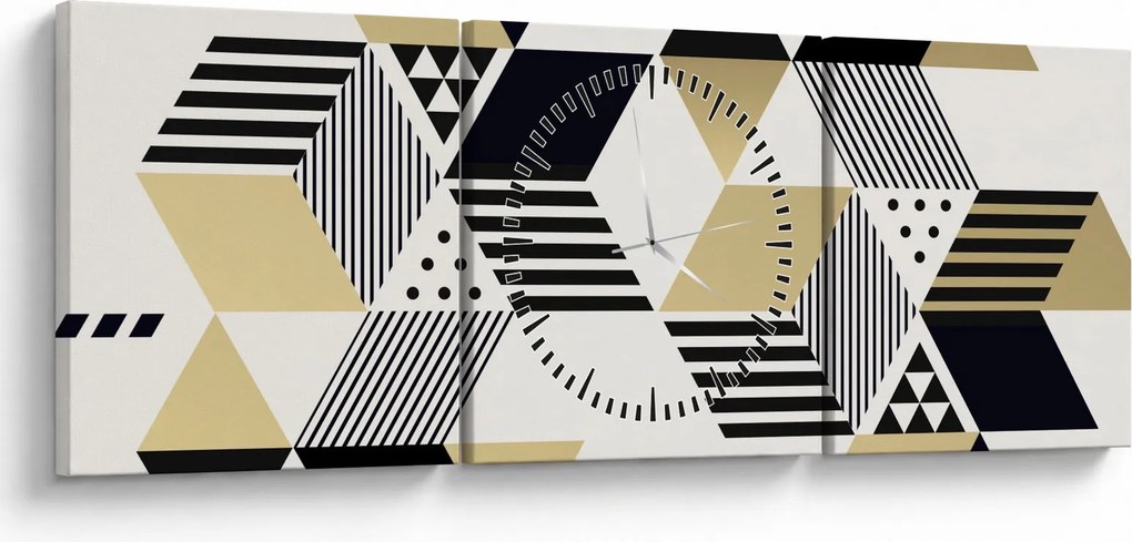 Tablou - Forme geometrice N⁰1 (cu ceas) (90x30 cm)