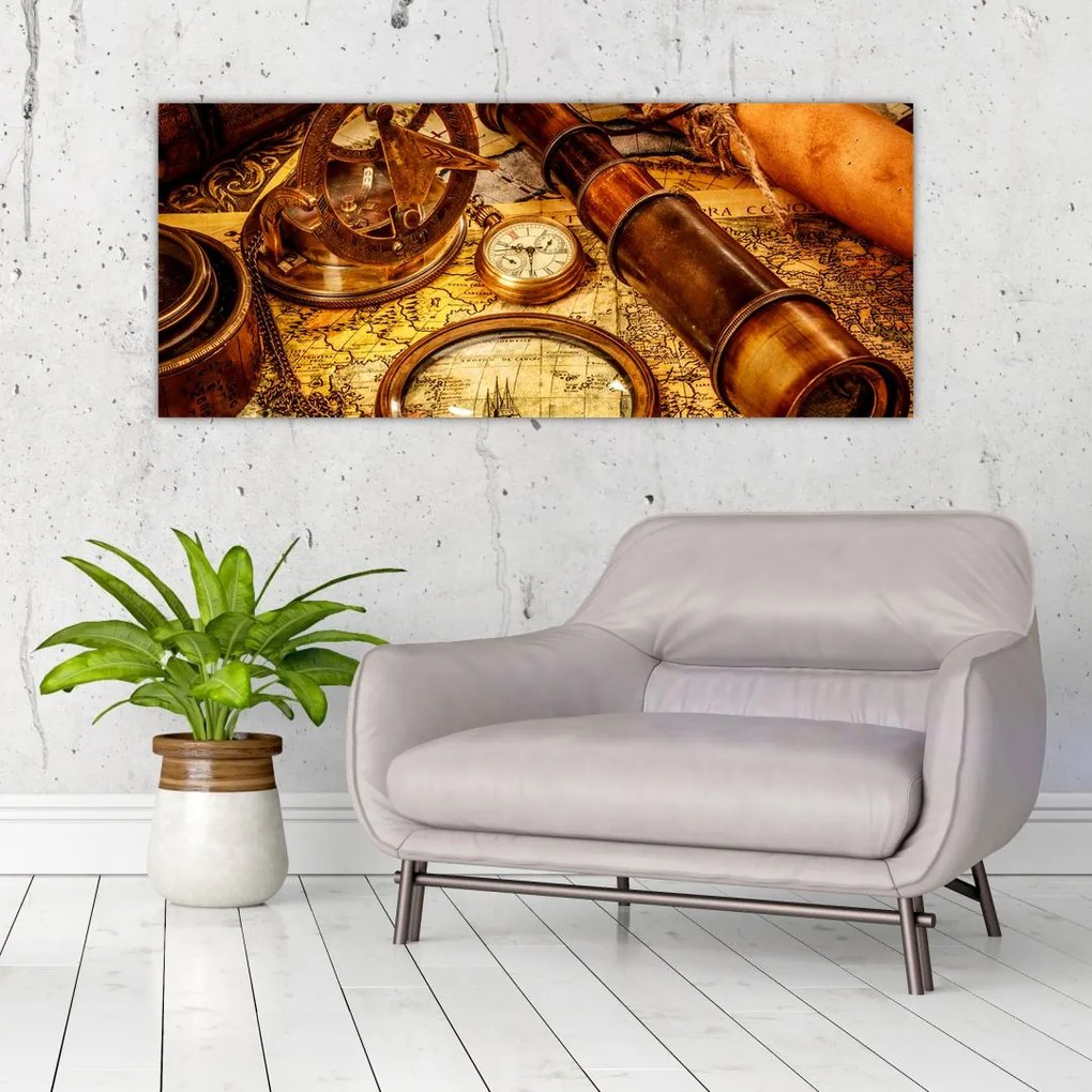 Tablou - uneltele itorice ale marinarior (120x50 cm)