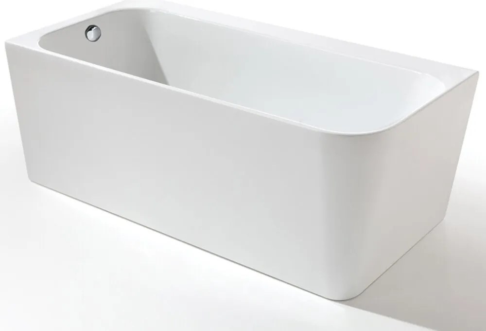 Cada freestanding Kreiner Maggie 160x75 cm finisaj alb stanga lipita de perete BTW