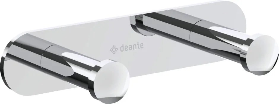 🛁 Cârlig dublu JASMIN, cu placă, finisaj cromat – Cod ADJ_012L