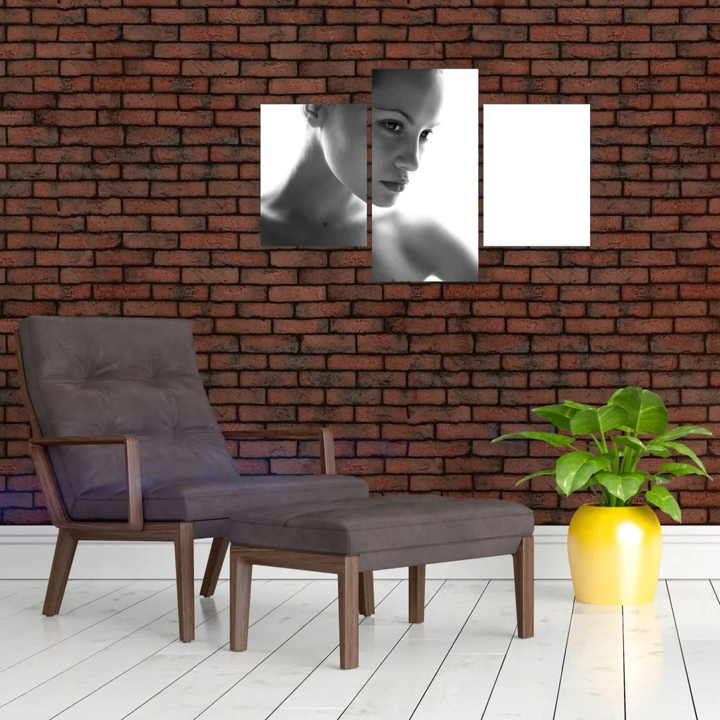 Tablou - Portretul femeii, alb- negru (90x60 cm)