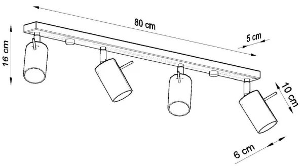 Spot RING 4xGU10/40W/230V