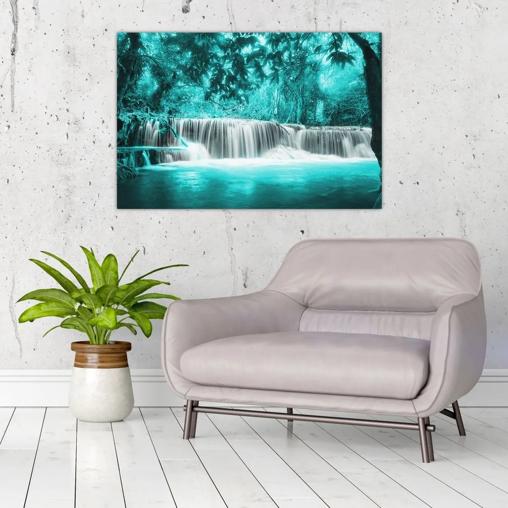 Tablou - Cascada albastră (90x60 cm)