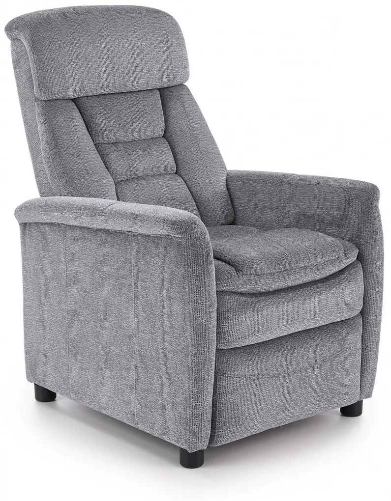 Fotoliu recliner Jordan stofa gri H106 cm