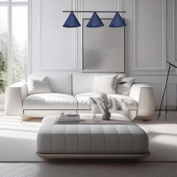 Lustră pe cablu CAPITAL 3xGX53/15W/230V albastră