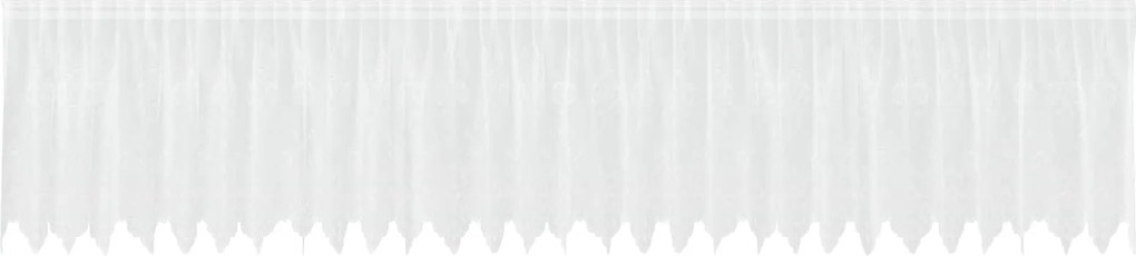 vidaXL Cortină din Dantelă cu perdele Floral Alb 80 x 750 cm Poliester