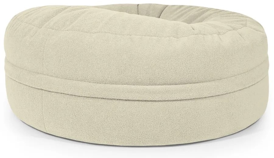 Fotoliu bean bag maro cu tapițerie din țesătură bouclé Roll 135 – SLOWDOWN