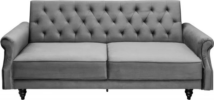 Canapea extensibila design Chesterfield, Maison Belle Affaire 220cm, gri