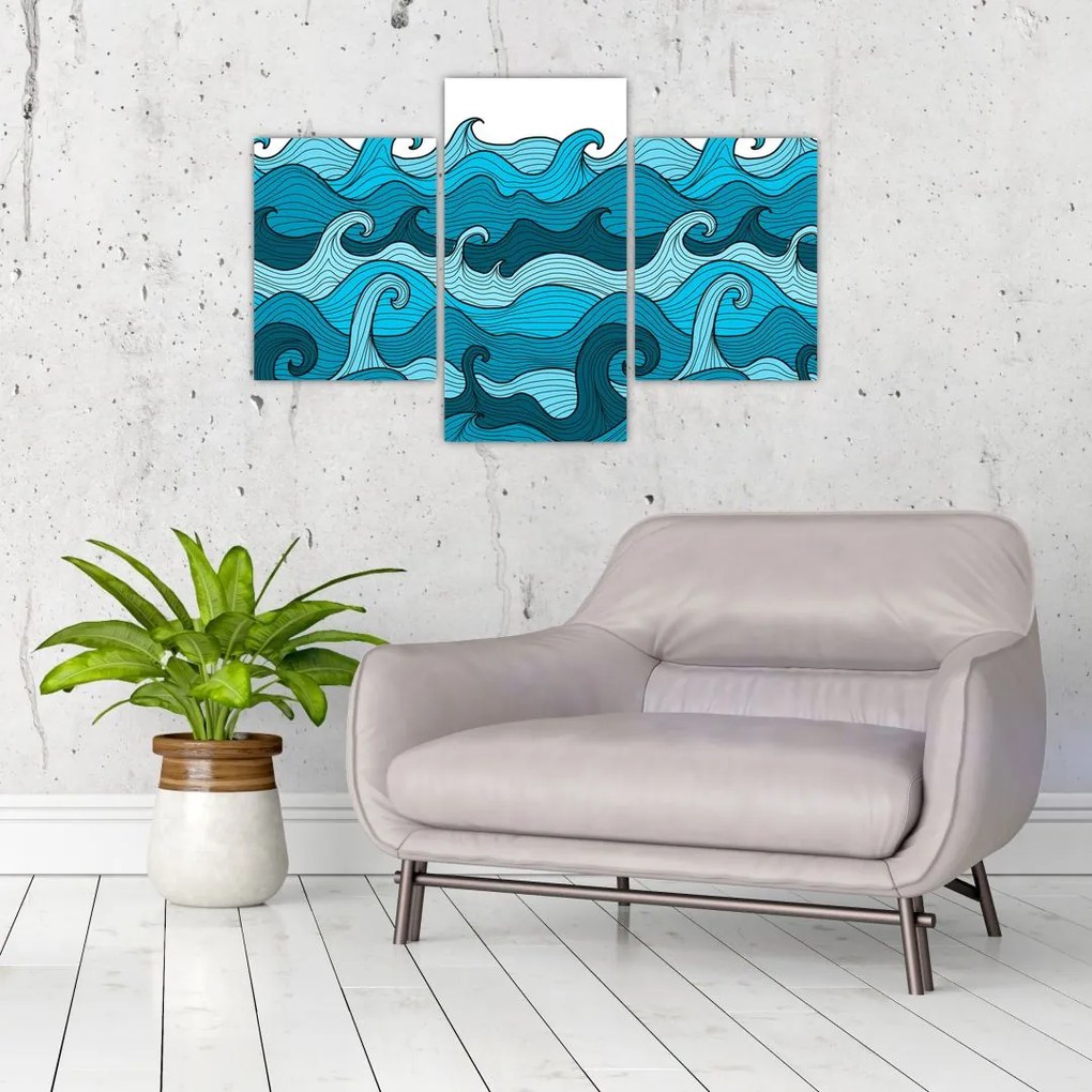 Tablou - Marea, abstracție (90x60 cm)
