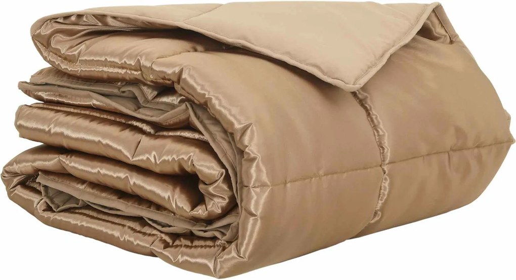 vidaXL Pilotă de vară Auriu 200 x 200 cm Satin și Microfibra