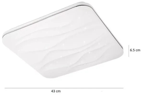 LED plafonieră dimabilă DESERT cu DO, 72W, 230V