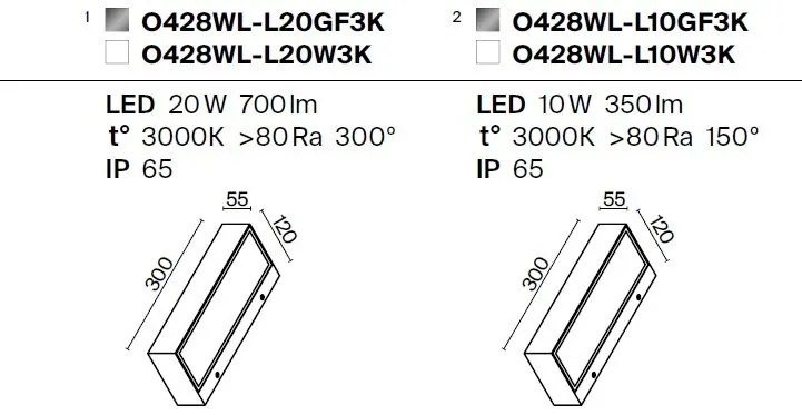 Aplica LED ambientala pentru exterior IP65 Lot alb