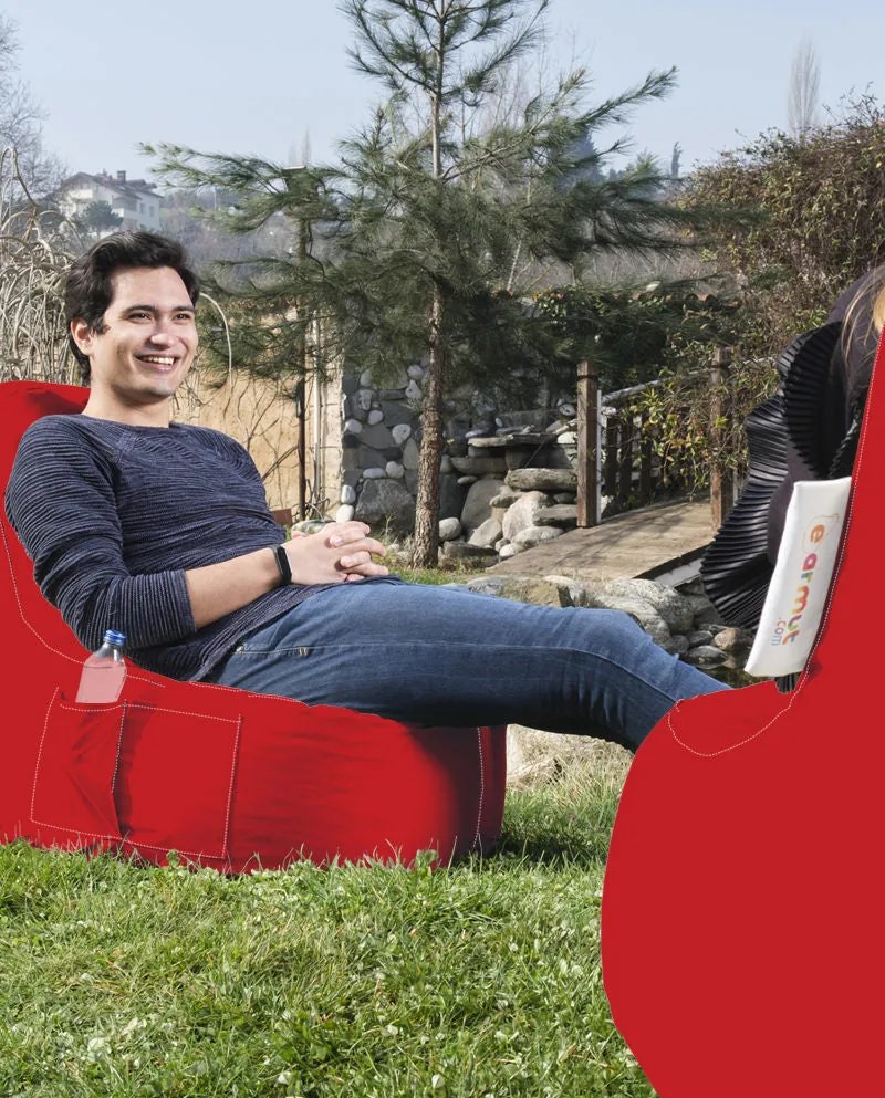 Fotoliu puf pentru grădină EVA Sport - Red