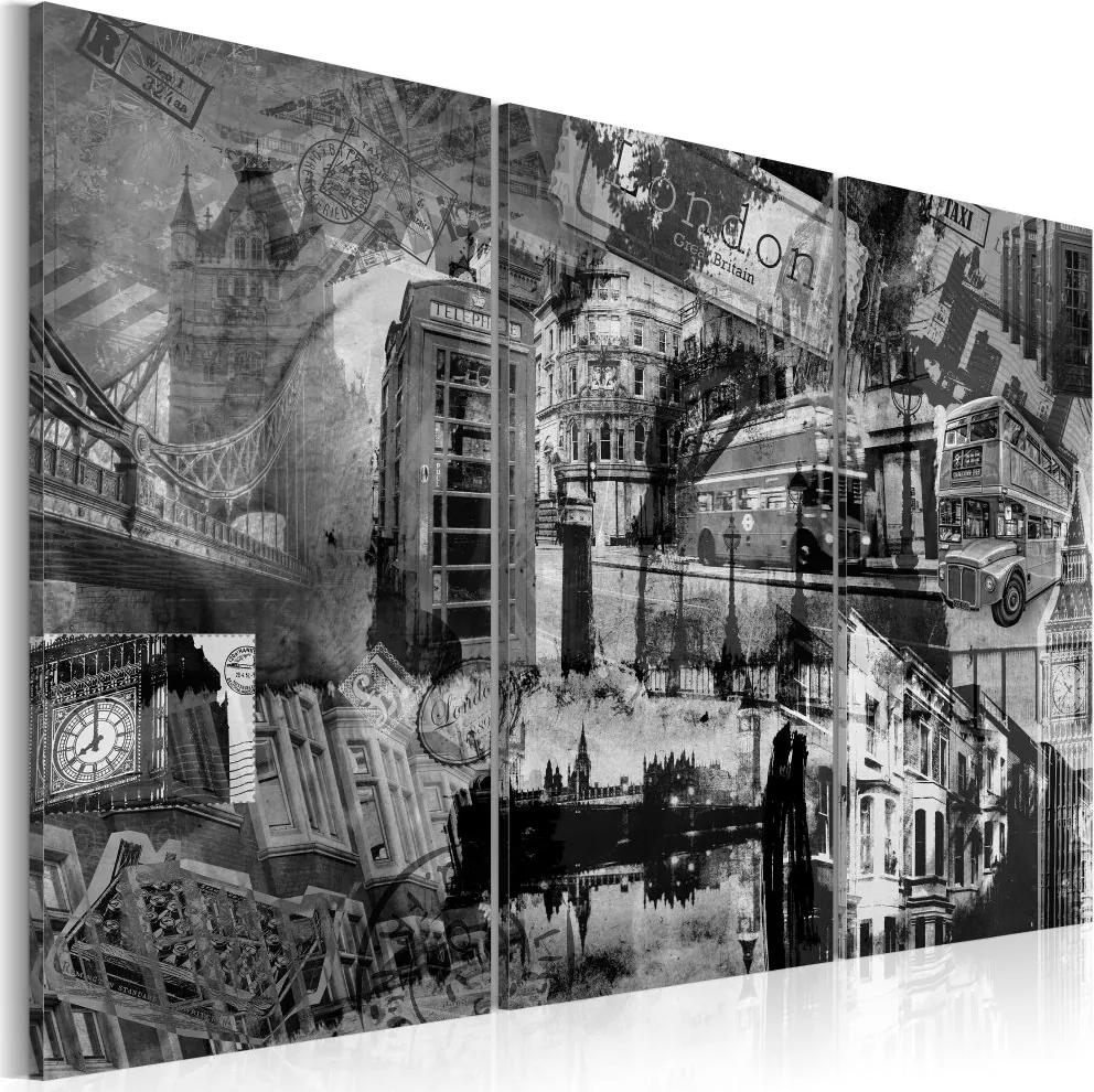 Tablou Bimago - The essence of London - triptych 60x40 cm