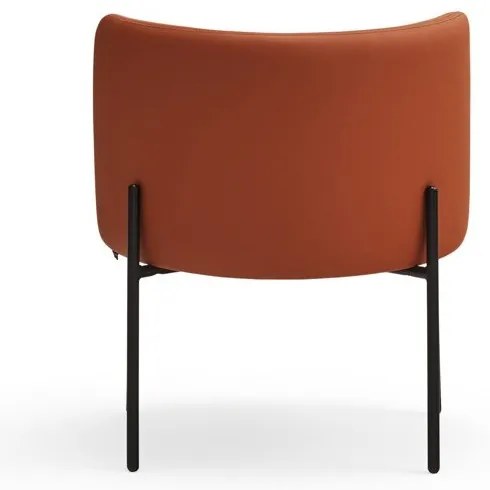 Fotoliu din imitație de piele portocaliu Mogi - Teulat