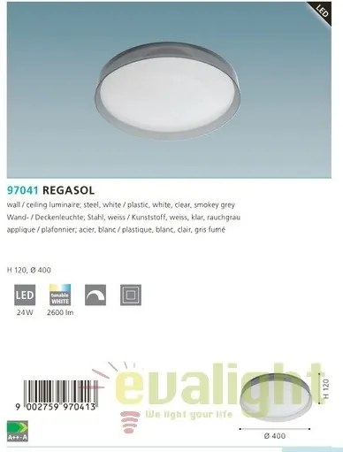 Plafoniera moderna, diametru 43cm, LED, REGASOL 97041 EL