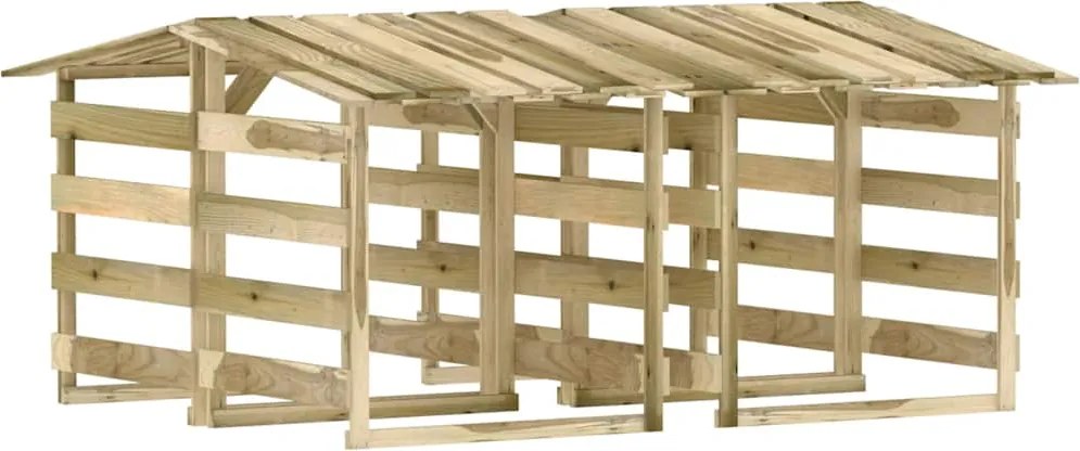 vidaXL Pergole cu acoperiș, 4 buc., 100x90x100 cm, lemn de pin tratat
