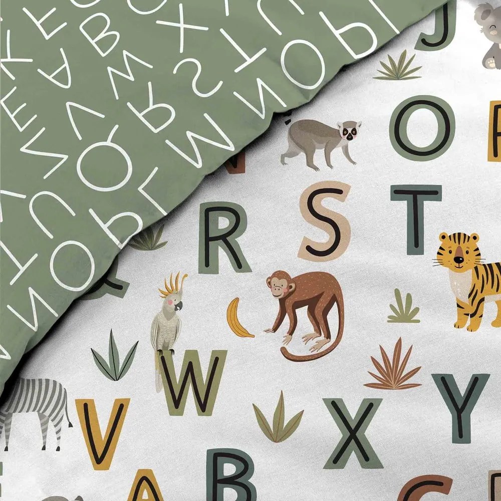 Lenjerie de pat pentru copii din bumbac pentru pat de o persoană 140x200 cm Tigry – douceur d'intérieur