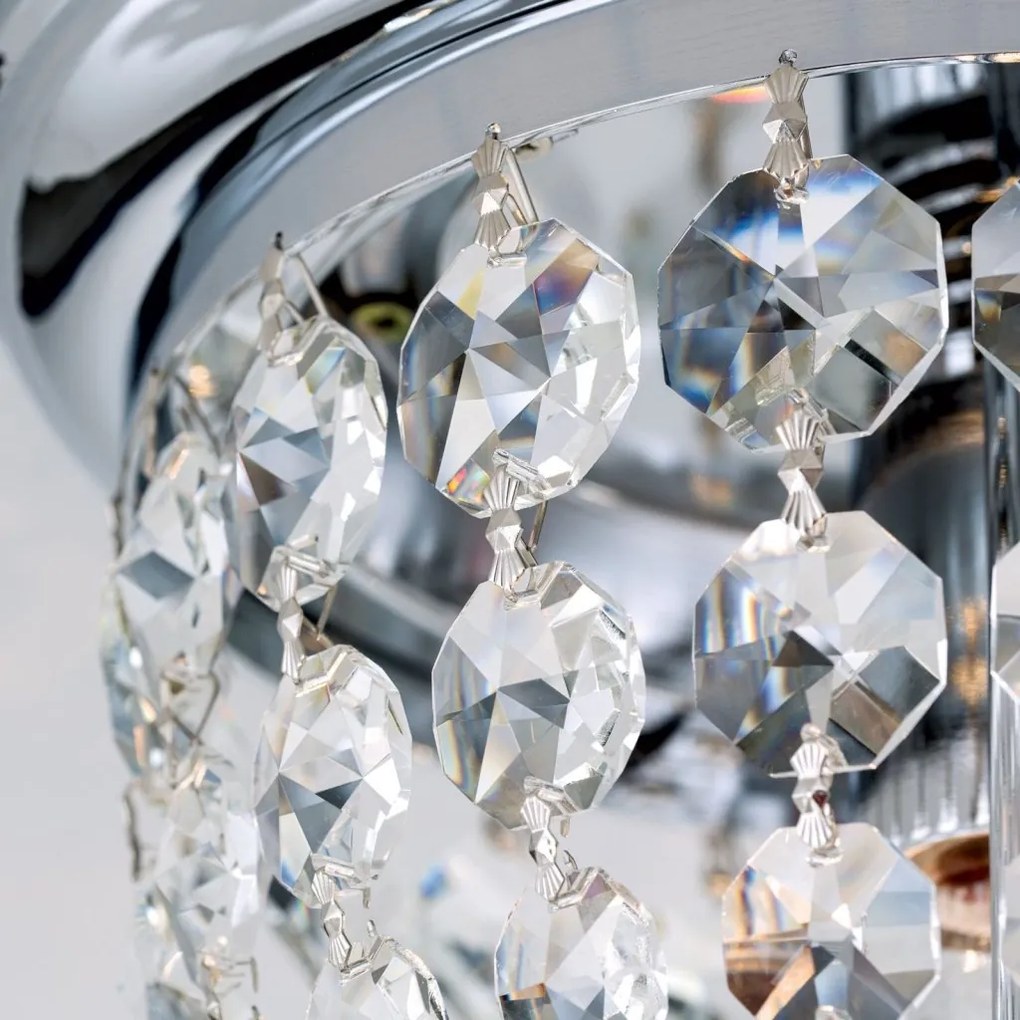 Plafoniera cristal Asfour design elegant lux PLAFOND D-26cm crom