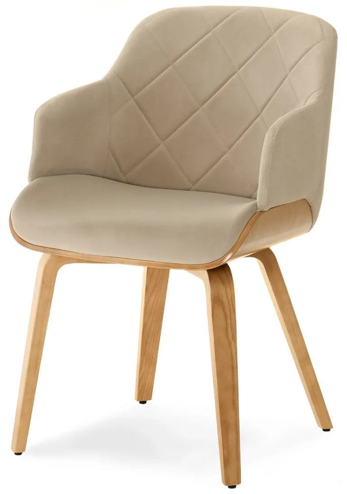 Scaun Sorien K (bej + stejar). Promo -16%. 1111267