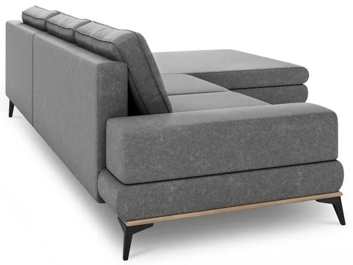 Colțar extensibil cu șezlong pe partea dreaptă Windsor &amp; Co Sofas Planet, gri