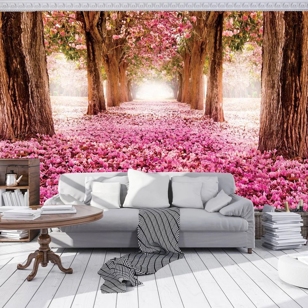 Fototapet - Alee florală (152,5x104 cm)