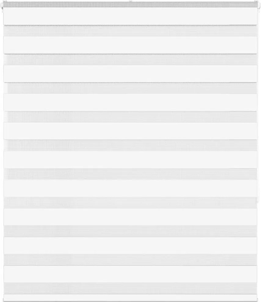 vidaXL Jaluzea tip zebra alb lățime țesătură 115,9 cm poliester