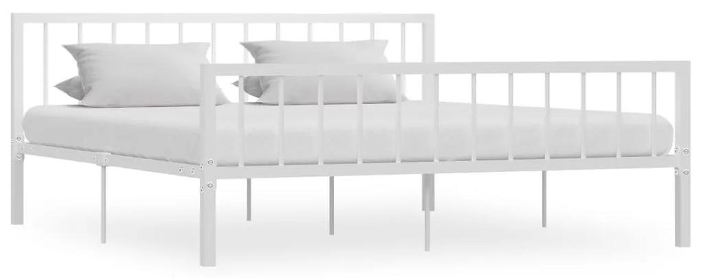 284567 vidaXL Cadru de pat, alb, 180 x 200 cm, metal