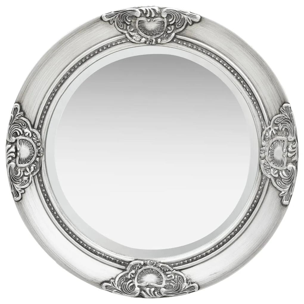 vidaXL Oglindă de perete in stil baroc, argintiu, 50 cm