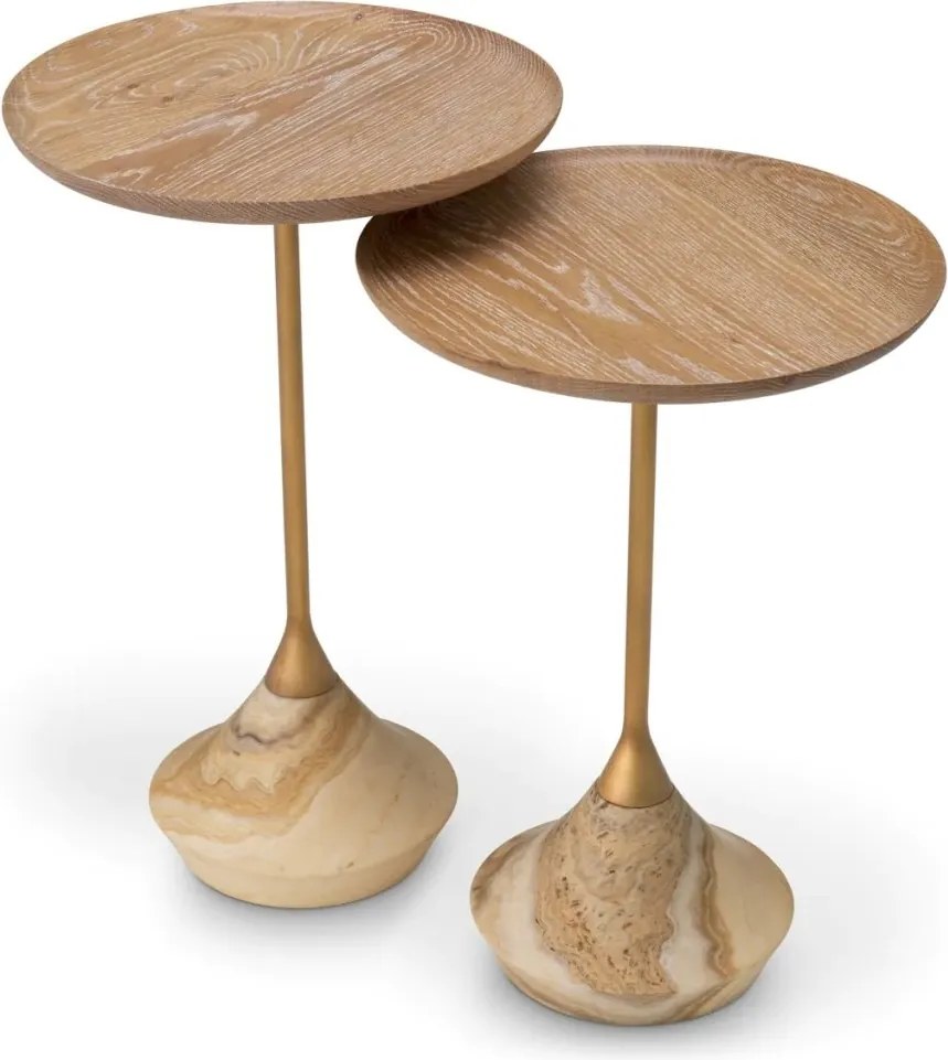 Set de 2 masute design LUX Onyx, Lemn, Puglia, 119346 HZ