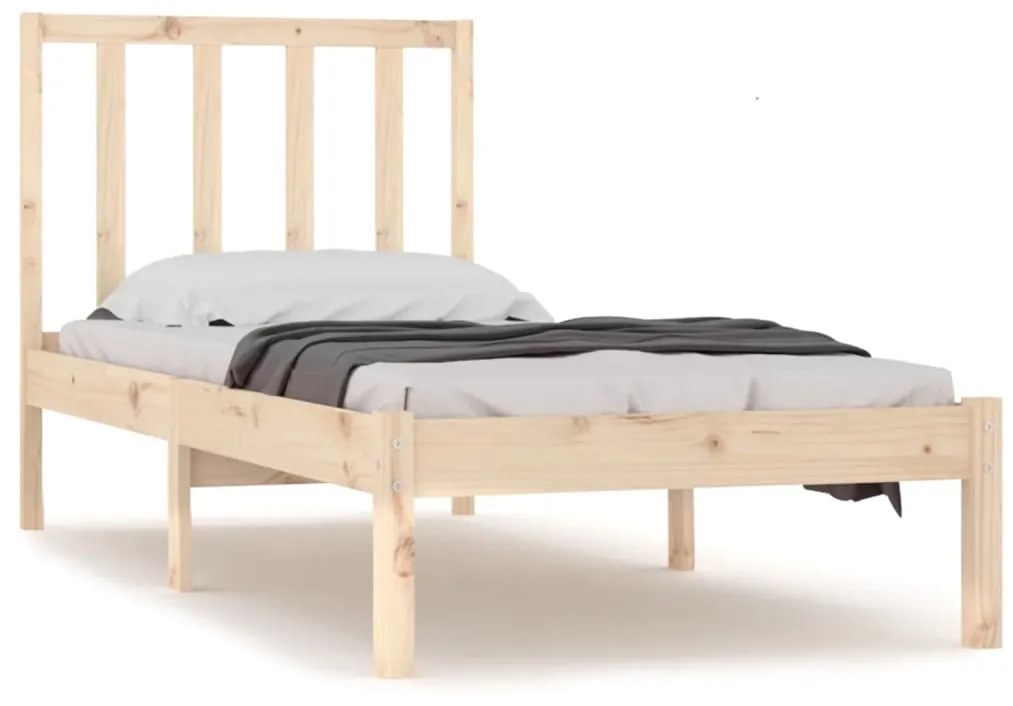 3105096 vidaXL Cadru de pat mic single, 75x190 cm, lemn masiv de pin