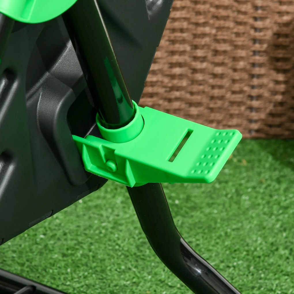 Outsunny Compostor de grădină bac compostor pentru grădină rotativ 360° din polipropilenă 65 L 24 orificii 60 x 49 x 77 cm negru | Aosom Romania