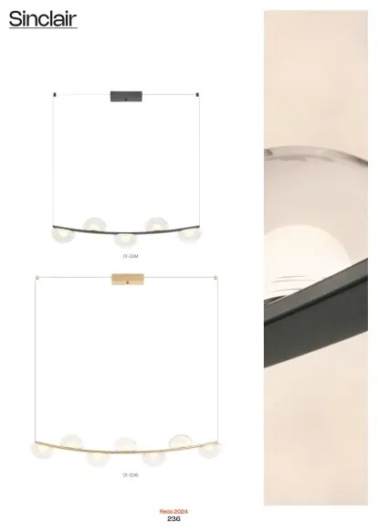 Lustră LED dimabilă pe cablu Redo 01-3244 SINCLAIR LED/35W/230V CRI 93 IP21