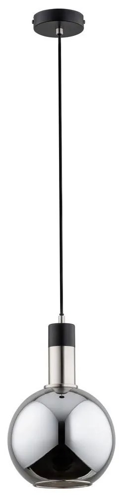 Lustră pe cablu MAYA 1xE27/60W/230V negru/crom lucios