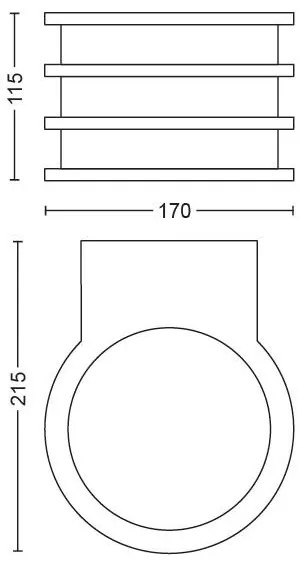 Philips 17401/93/P0 - LED exterior Hue LUCCA 1xE27/9,5W/230V IP44