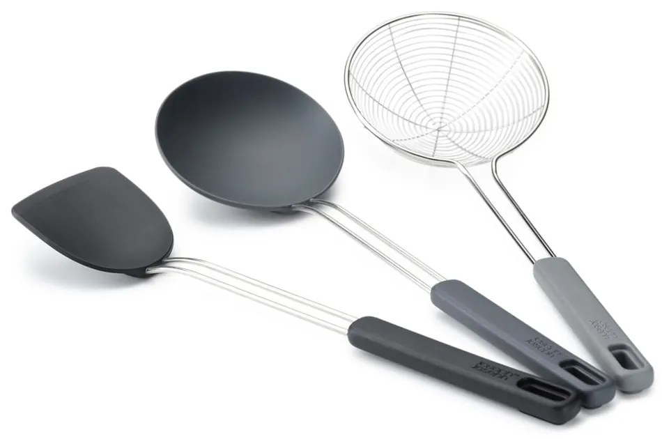 Set de ustensile de bucătărie 3 buc. din oțel inoxidabil Fusion Wok Set – Joseph Joseph