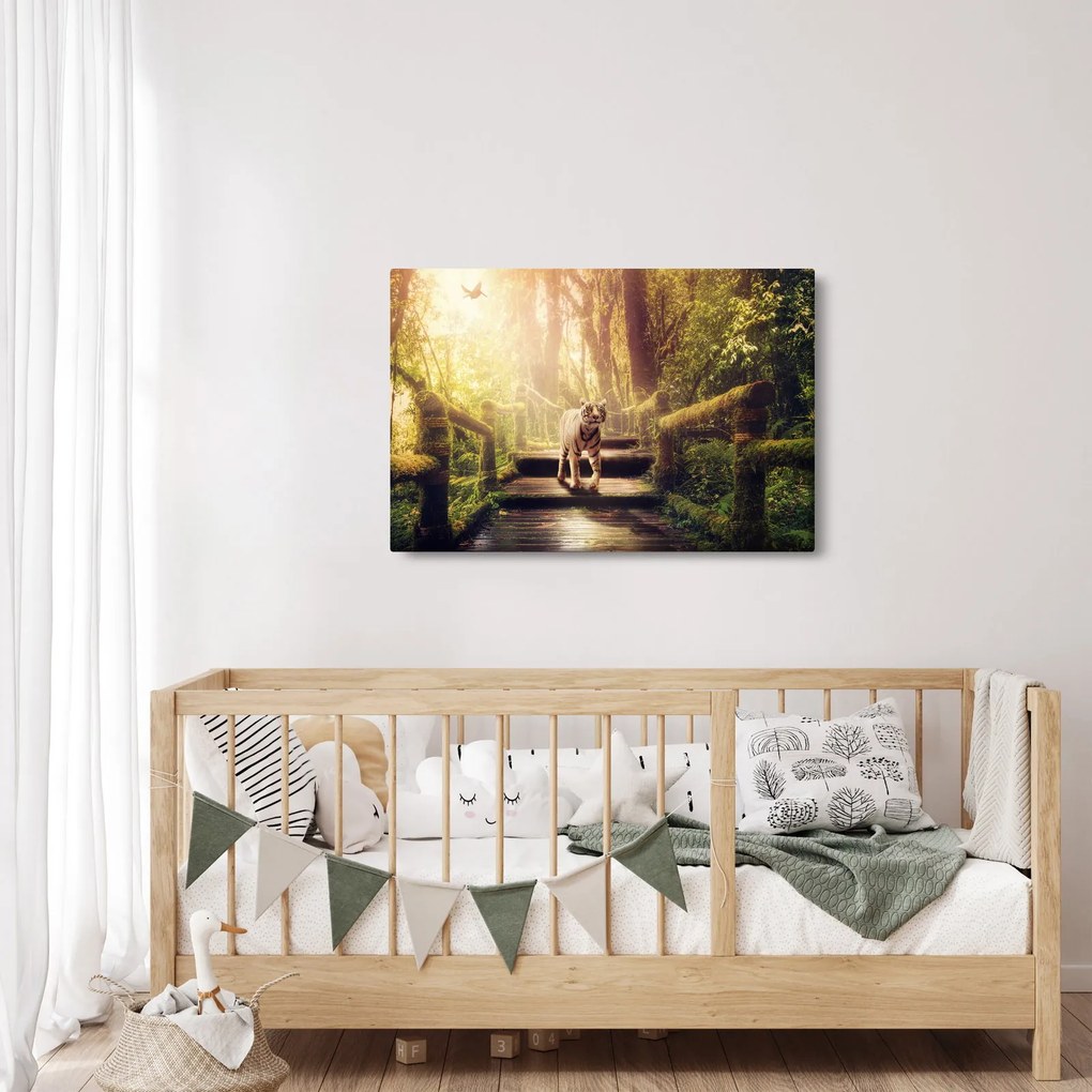 Tablou cu tigrul în djunglă (90x60 cm)