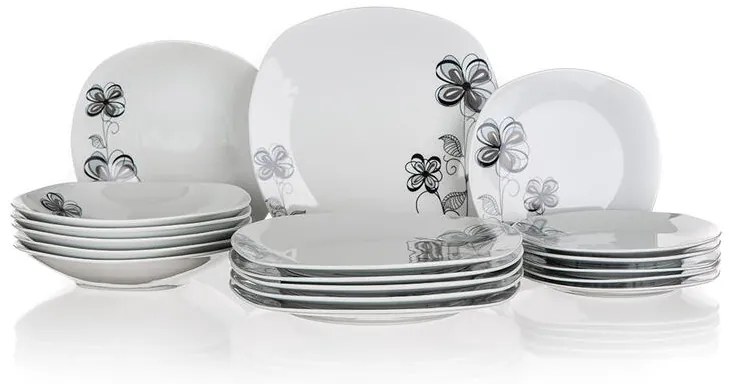 Set farfurii din porțelan FLOREA 18 buc