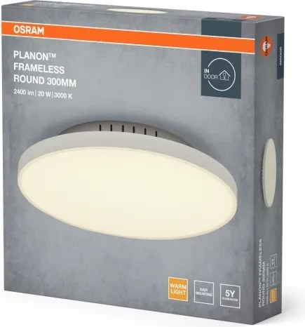 Osram - Plafonieră LED PLANON, 20 W, 230 V, 3000 K, Ø 30 cm, alb