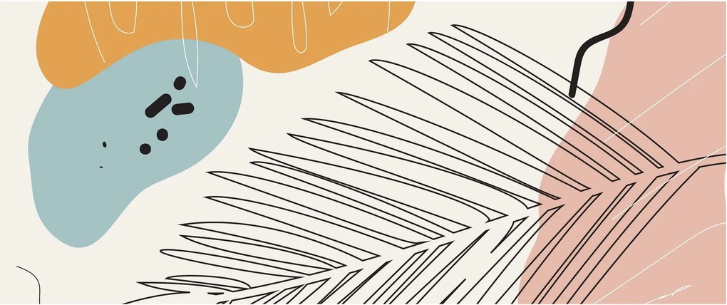 Tablou - Ilustrație de frunze (120x50 cm)