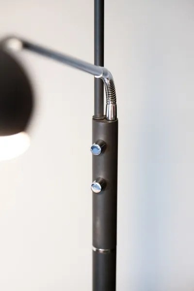 Halo Design 716067 - Lampă de podea LED dimabilă VEGAS LED/20W/230V + LED/5W, negru/crom