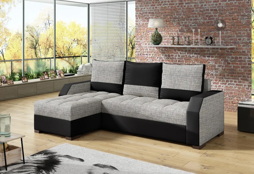 Supermobel Coltar ARIS, 250x90x150, sawana14/soft017white, dreapta