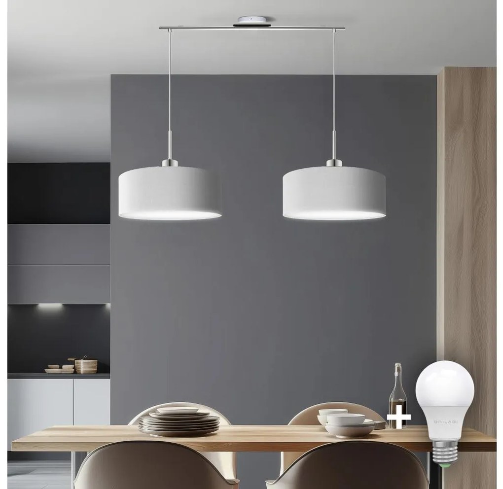 Lustră LED pe cablu Eglo TUNJA 2xE27/60W/230V alb