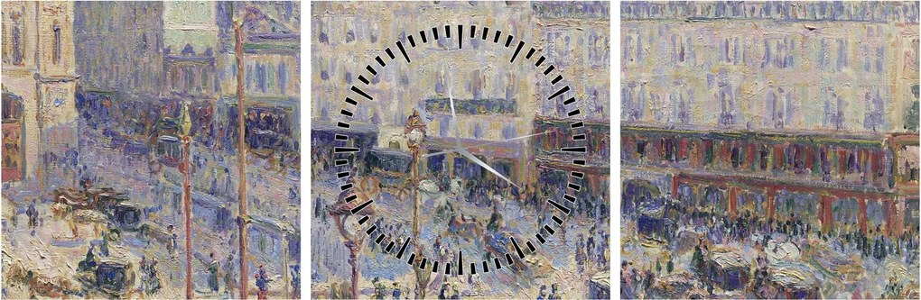 Tablou - Camille Pissarro, The Place du Havre, reproducere (cu ceas) (90x30 cm)