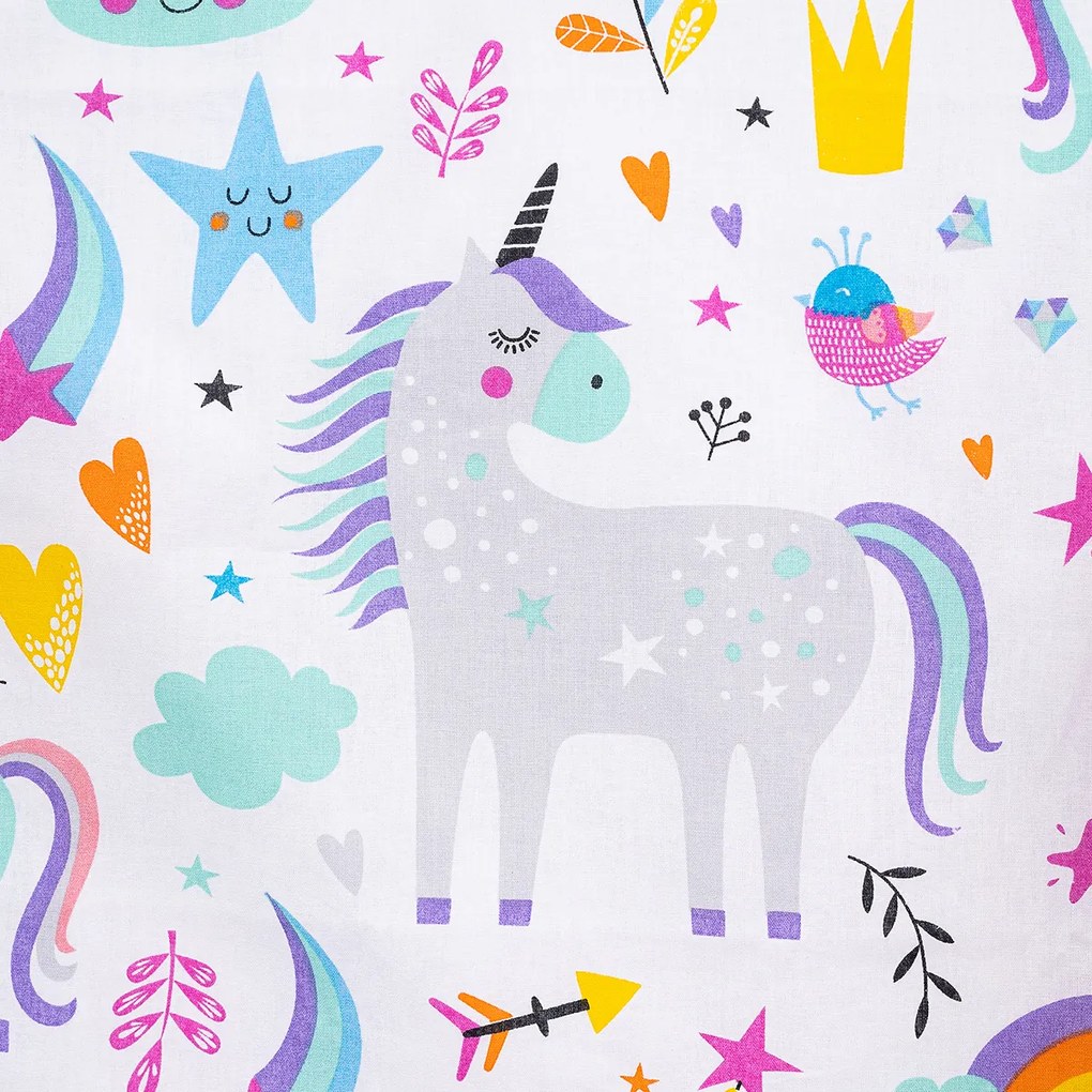Lenjerie de pat de bumbac pentru pătuț 4Home  Unicorns, 100 x 135 cm, 40 x 60 cm, 100 x 135 cm, 40 x 60 cm