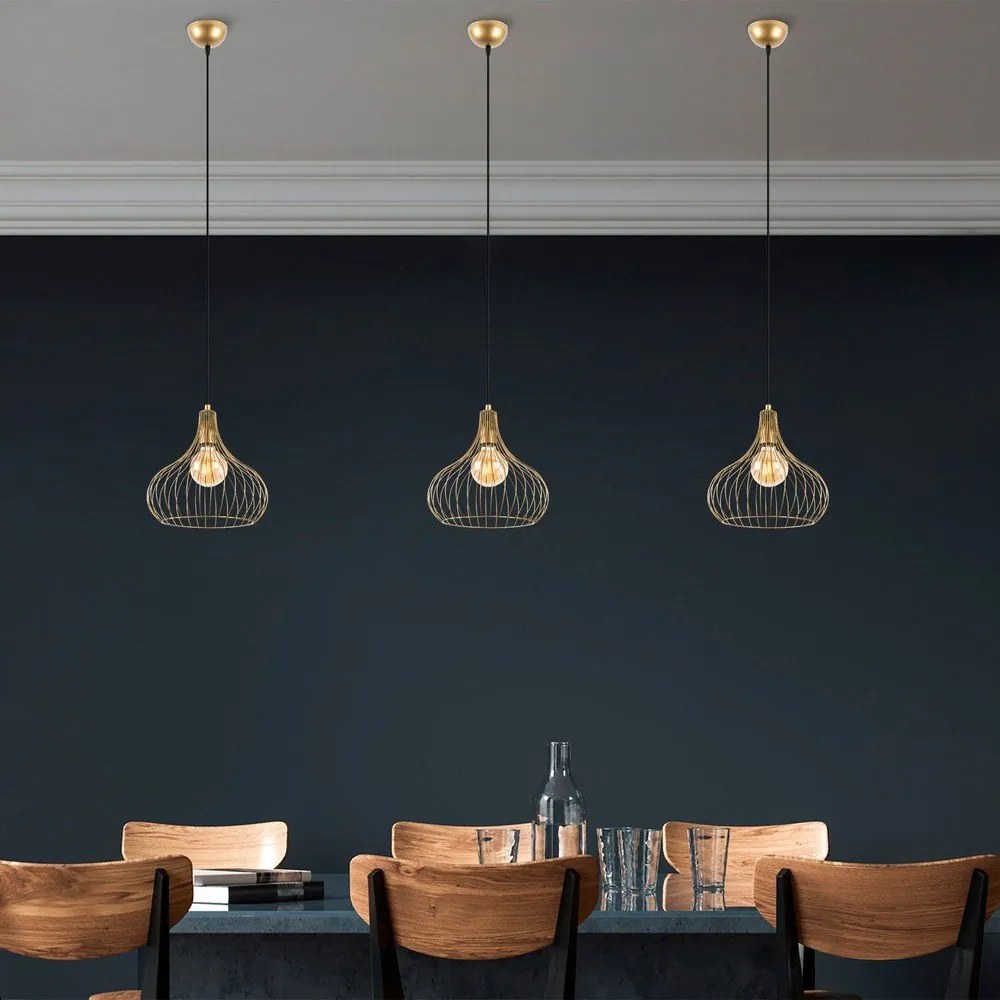 Lustră cu abajur din metal ø 22 cm Teldemia – Opviq lights